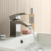 Modern SQUARE WATERFALL CHROME BATHROOM TAP SET - BASIN MONO & BATH FILLER MIXER