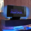 LED Electric Wall Fire Black Glass Freestanding Fireplace 7 Flames with TV Stand