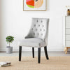 Tufted Studded Velvet Dining Accent Chair Victoria Door Knocker | SINGLE WINDSOR