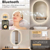 Illuminated Bathroom Mirror With LED Lights Bluetooth Demister Touch Sensor