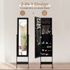 Mirrored Jewelry Armoire Bedroom Standing Jewelry Cabinet Storage Organizer