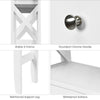 Over The Toilet Bathroom Storage Shelf Space-Saving Organizer with 2 Drawers