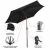 2.7 M Outdoor Patio Umbrella Garden Parasol with Crank Handle &Tilt Adjustment