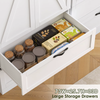 Tall Kitchen Storage Cabinet Pantry 2 Drawer Shelves Country Style White Unit