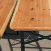 BIRCHTREE Beer Table Bench Set Picnic Dining 3 PCS Wooden Folding Outdoor 1.17m