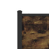 Metal Bed Frame with Headboard and Footboard Smoked Oak 80x200 Y8W8