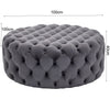 Square/Round Velvet Tufted Button Stool Ottoman Pouffe Footrest Cube Table BP9