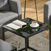 Nest of 2 Side Coffee Tables Set of Bedside Tables for Living Room Black