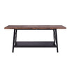 Rectangle Wooden Metal Frame Coffee Table with Storage Shelf Sofa Tea End Tables