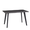 Morden Brown Dining Table Dining Room Kitchen Garden Table Metal Straight Legs