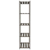 5-Tier Storage Rack Grey 80x38x170 Solid Wood Pine Q3D0