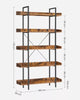 Rustic Wood Bookcase Bookshelf 5 Tier Industrial Storage Display Shelving Unit