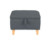 Footstool Fabric Linen Ottoman Bench Seat Foot Rest Stool Chair Storage Box
