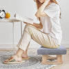 Small Rectangle Footstool Kids Chair Foot Stool Footrest Padded Seat Wooden Base