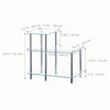 3 Tier Clear Tempered Glass Corner Sofa Table Step Side End Table Storage Shelf