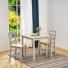 Dining Table Chairs Set 2 Seater Wooden Contemporary Kitchen Small Space