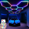 14 Hexagon Hex LED Lighting Car Detail Home Garage Workshop Custom With BORDER