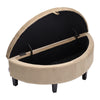 Velvet Storage Ottoman Footrest Bench Stool Box Seat Pouffe Chair Chest Bedroom