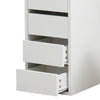 White Corner Dressing Table Makeup Desk Mirror Stool 5 Drawers 3 Mirrors CLIPOP