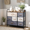 7-Drawer Dresser Fabric Chest of Drawers 3-Tier Organizer Bedroom Storage Unit
