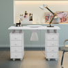 8-Drawer Manicure Nail Table Cabinet Station Desk Nail Art Beauty TechnicianDesk