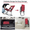 Foldable Rocking Chair Oversized Camping Rocking Chair Padded Lawn Chair Red