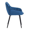 Noble Set of 2 Dining Chairs Velvet Armchairs Upholstered Soft Seat Back Metal