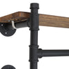 Rustic Wood Scaffold Board Floating Shelf Wall Mount Clothes Rail Hanger Display