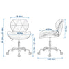 Office Chair Meeting Desk Chair Adjustable Home Vanity Stool 360° Velvet Swivel