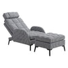 Orthopeadic Velvet Recliner Sofa Linen Tub Armchair Sleeper Chair with Footstool