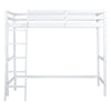 White 3FT Single Solid Pine Wood Loft Bed Frame High Sleeper Bunk Bed Cabin Bed