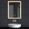 LED Bathroom Mirror illuminated Demister With/no Clock/Bluetooth/Dimmable/Socket