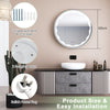 60cm Bathroom Mirror LED Illuminated Mirror Wall-Mounted Mirror w/Demister Pad