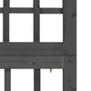 5-Panel Room Divider Trellis Solid Fir Wood Black 201.5x180 cm