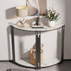 Marble Half Moon Round Hallway Entrance Console Table Furniture Unit Table White