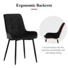 2x High Back Velvet Dining Chairs Modern Design Dining Room Chairs Metal Legs