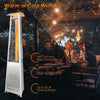 42,000 BTU Outdoor Patio Gas Heater 13KW Pyramid Propane Heater with Wheels
