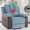 Electric Recliner Massage Heated Vibration Sofa Reclining Lounge Armchair Grey