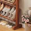 4 Tier Wooden Shoe Rack Home Entryway Shoe Organizer Holder Shelf UK STOCK