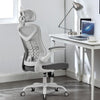 Magic Life Office Chair, Adjustable Desk Chair Flip-up Armrest Headrest - white