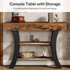 41" Small Console Table for Entryway 3-Tier Rustic Sofa Table with Storage Shelf