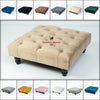 Square Coffee Table Chesterfield Upholstered Footstool Pouffe Foot Stool Seat
