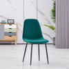 2/4/6 Dining Chairs Set Velvet Faux Suede Leather Padded Seat Metal Leg Grey New