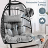 Indoor Outdoor Hammock Chair Foldable Wicker Rattan Hanging Chair