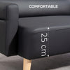 Small 2 Seater Sofa, Faux Leather Loveseat Couch for Living Room, Bedroom