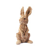 Garden Ornament Rabbit Hare Sculpture indoor outdoor Wood Effect 38cm