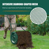 76L Metal Mesh Roller Compost Spreader Peat Moss Spreader Top Soil Seed Spreader