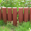 Set of 5 Brown Plastic Palisade Garden Edging Plant Border Fence Hammer-in Lawn