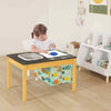 COSTWAY 3-in-1 Kids Sand Water Activity Table Wooden Sensory Table