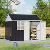 10ft x 8ft Metal Garden Shed Outdoor Bike Tool Storage House Dual Doors Lock UK